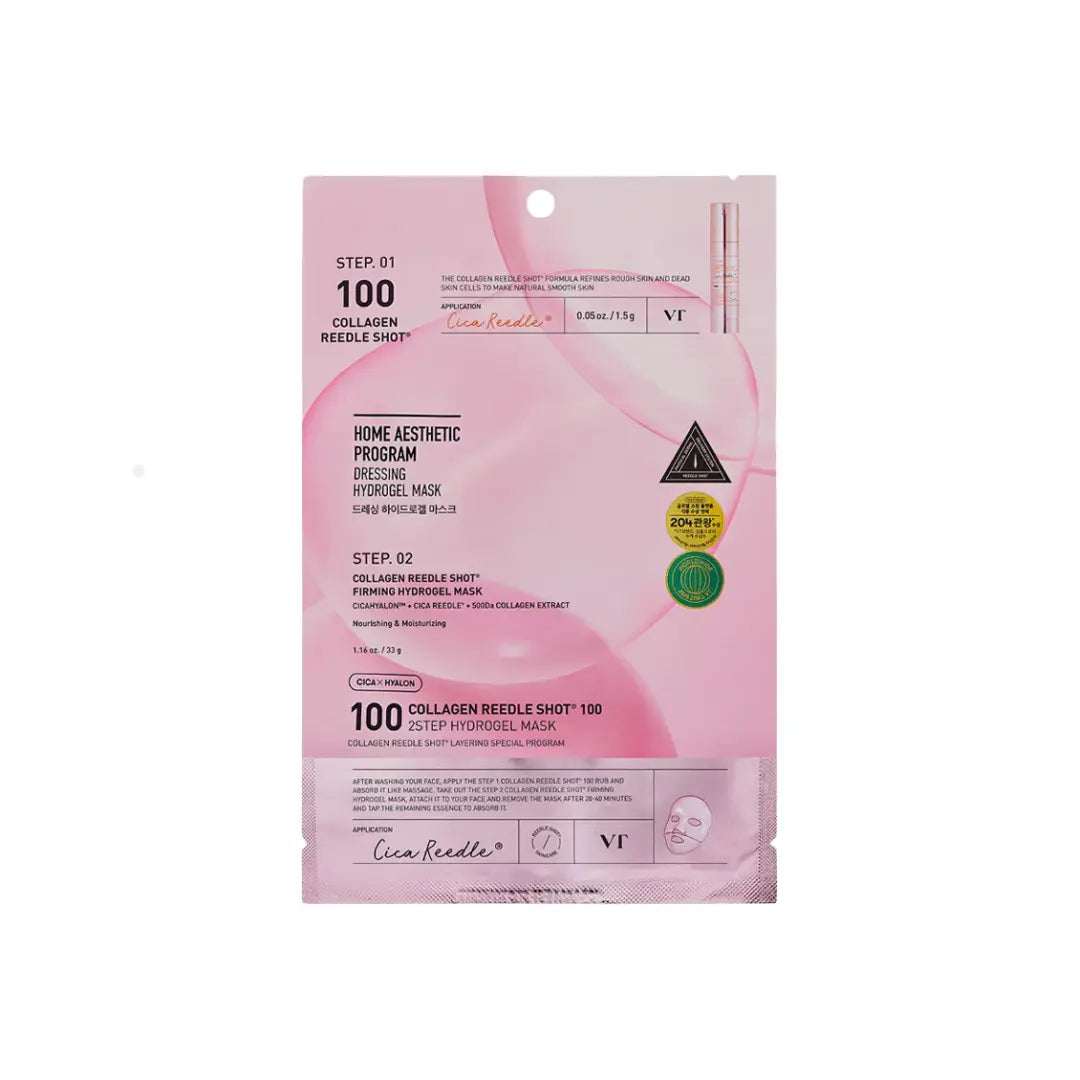 VT Cosmetics Collagen Reedle Shot 100 2-Step Hydrogel Mask (1.5g + 33g) VT Cosmetics