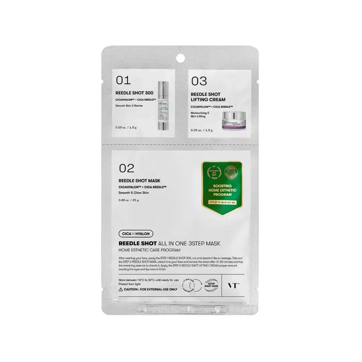 VT Reedle Shot All-In-One 3-Step Facial Mask Set (1.5g + 25g + 1.5g) VT Cosmetics