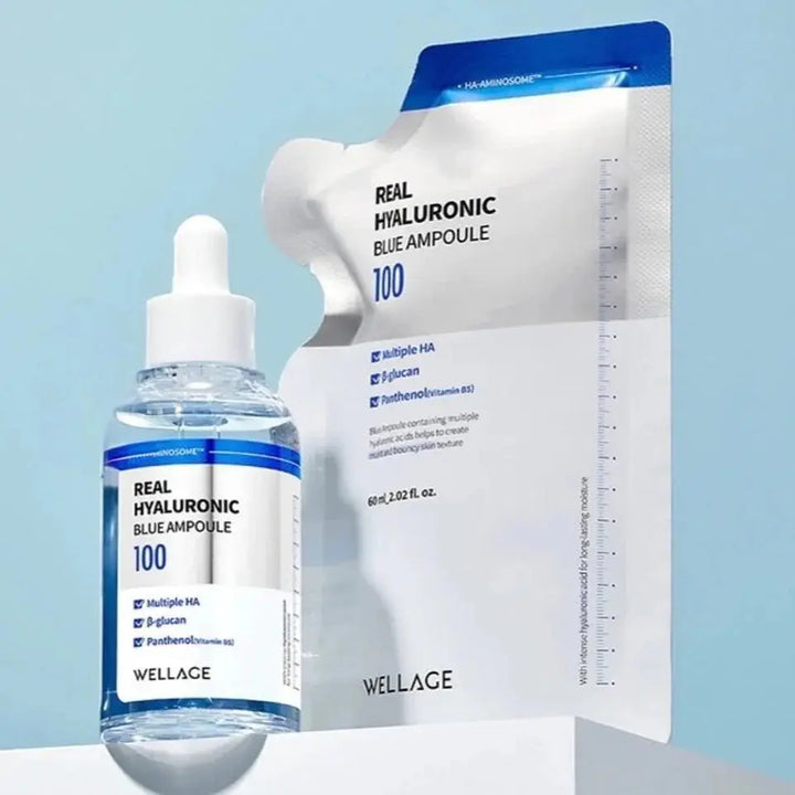 WELLAGE Real Hyaluronic Blue 100 Ampoule WELLAGE