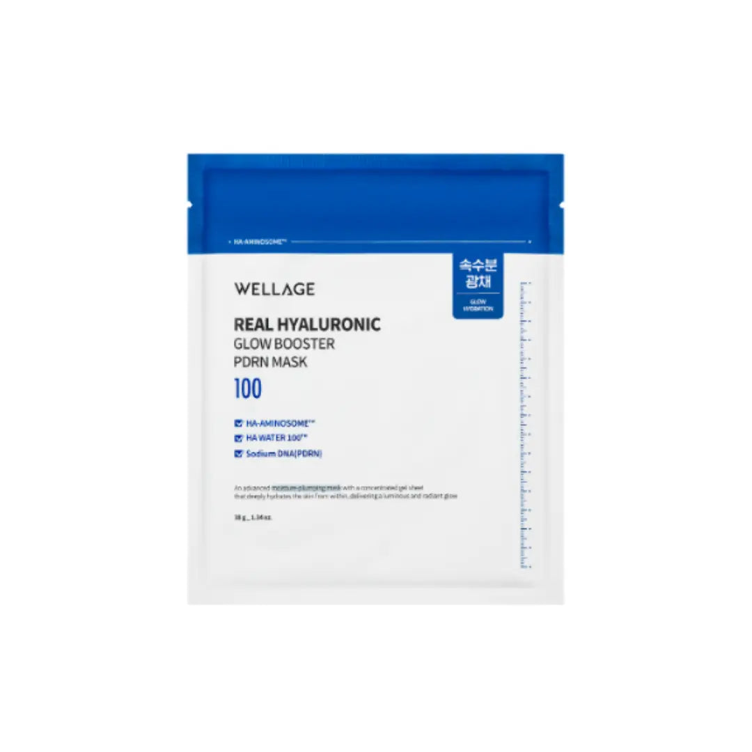 WELLAGE Real Hyaluronic Glow Booster PDRN Mask WELLAGE