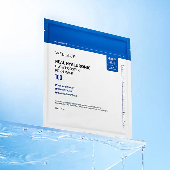 WELLAGE Real Hyaluronic Glow Booster PDRN Mask WELLAGE
